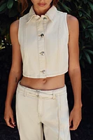 GILET COURT EN JEAN Z1975