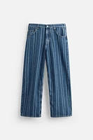 STRIPED RELAXED FIT JEANS