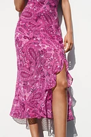 PRINTED MIDI DRESS