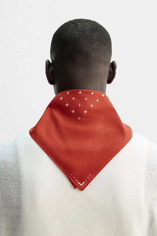 BANDANA À IMPRIMÉ GÉOMÉTRIQUE