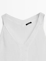 Top fluide double tissu