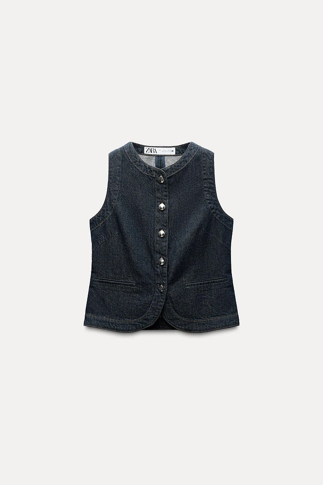 FITTED DENIM VEST Z1975