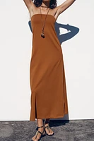 HEAVY COTTON STRAPLESS DRESS