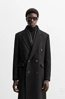 DOUBLE-BREASTED WOOL COAT