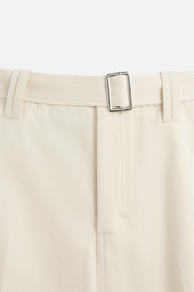 LIMITED EDITION STRAIGHT FIT BELTED PANTS