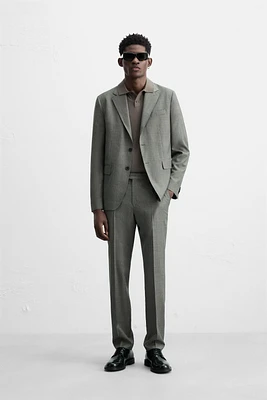 100% WOOL STRUCTURE SUIT PANTS