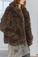 FAUX FUR SHORT COAT ZW COLLECTION