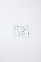3-6 ANS/ LOT DE CINQ BOXERS REQUINS