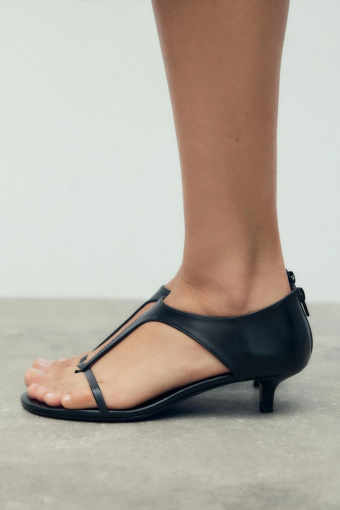 LEATHER KITTEN HEELED SANDALS 50TH ANNIVERSARY
