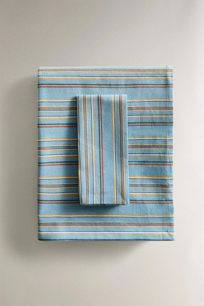 NAPPE RAYURES MULTICOLORES