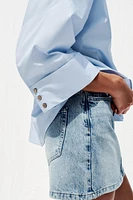 CHEMISE EN POPELINE À MANCHES LARGES
