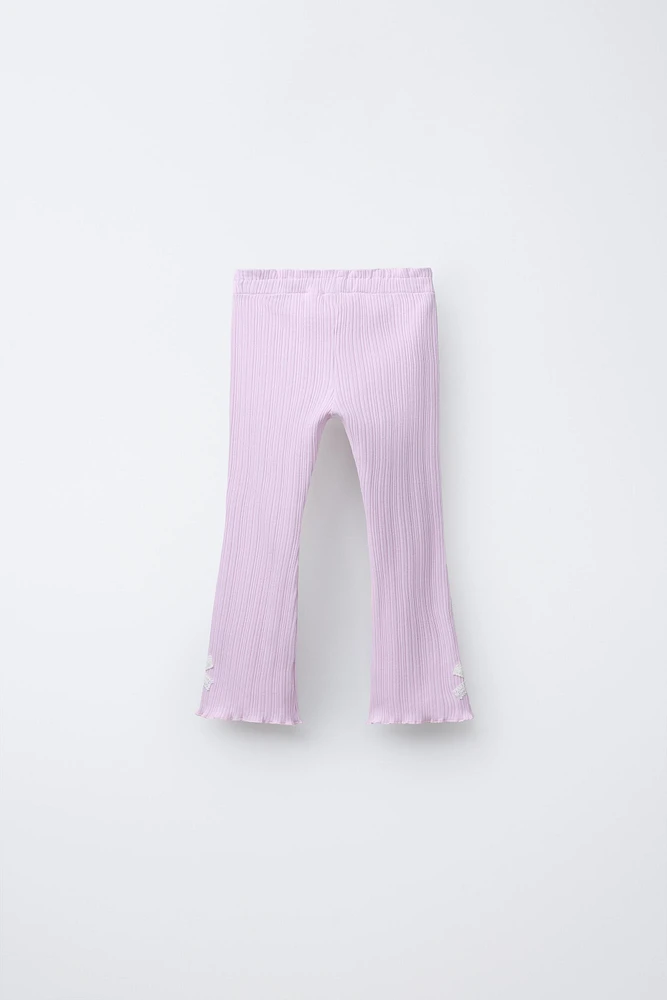 PANTALON FLARE À BANDE LATÉRALE AVEC LAÇAGE