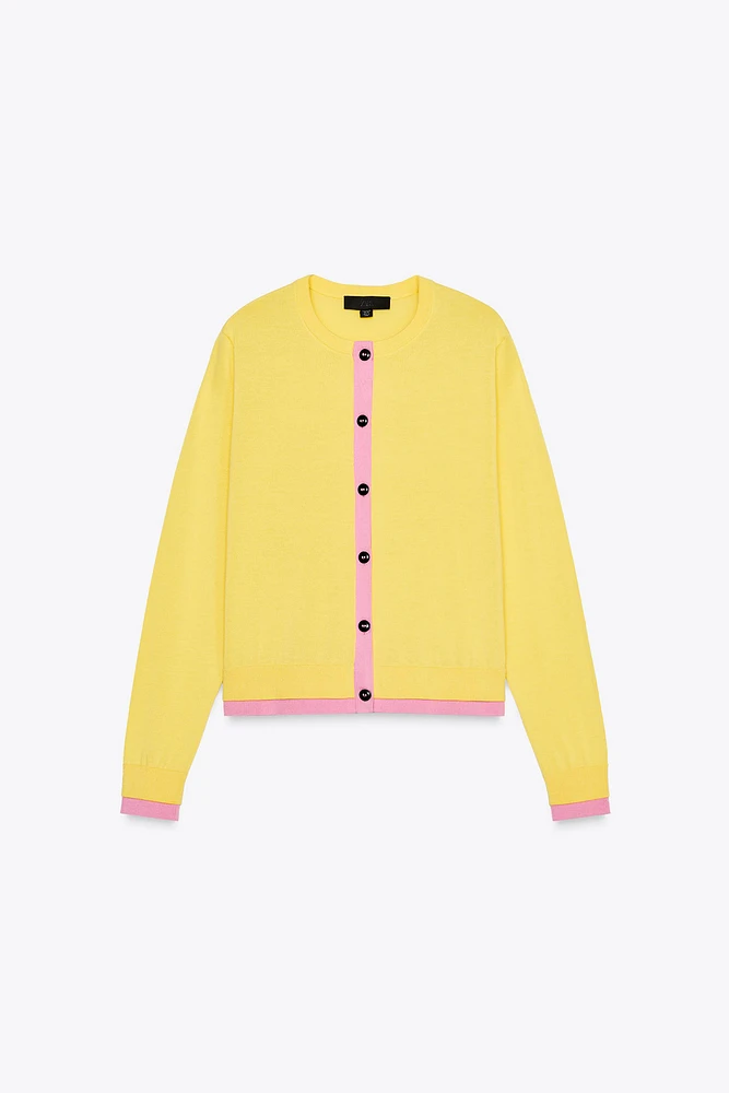 GILET EN MAILLE COLOR BLOCK