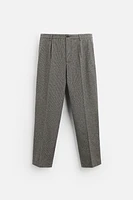 SLIM FIT STRUCTURED PANTS