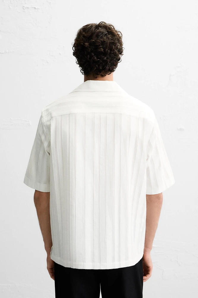 CHEMISE JACQUARD COTON - VISCOSE