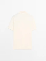 100% cotton regular fit knit polo shirt
