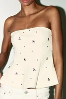 JEWEL STRAPLESS TOP