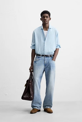 STRIPED VISCOSE BLEND SHIRT