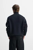 COTTON-WOOL BUTTON SWEATER