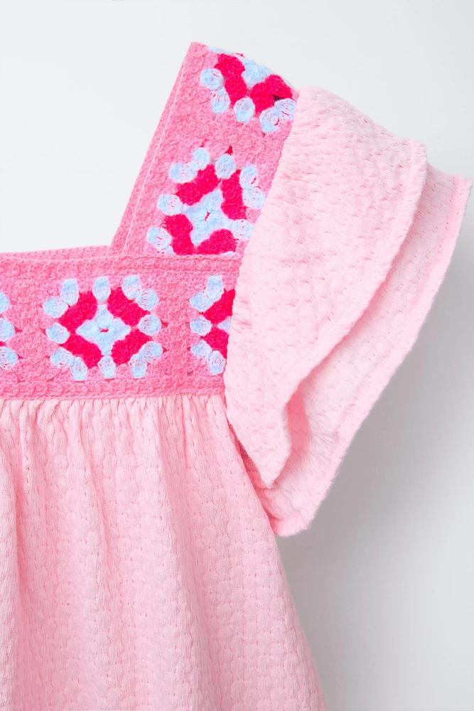 CROCHET TEXTURED DRESS
