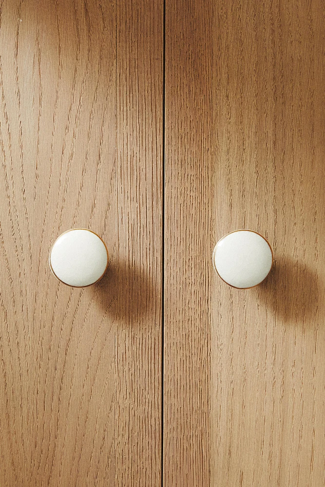 SET OF ROUND CERAMIC KNOBS (SET OF 2)