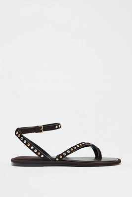 SANDALES EN CUIR FANTAISIE