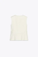 TEXTURED BELTED VEST