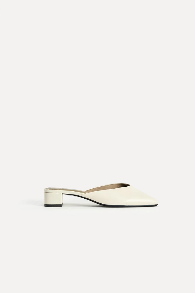 LEATHER HEELED MULES 50TH ANNIVERSARY