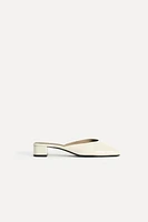 LEATHER HEELED MULES 50TH ANNIVERSARY