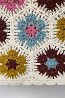 TOP EN MAILLE CROCHET À FLEURS ET FANTAISIE