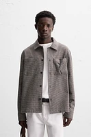 TEXTURED WEAVE OVERSHIRT