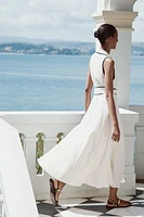 ROBE MIDI CHEMISE À POIS