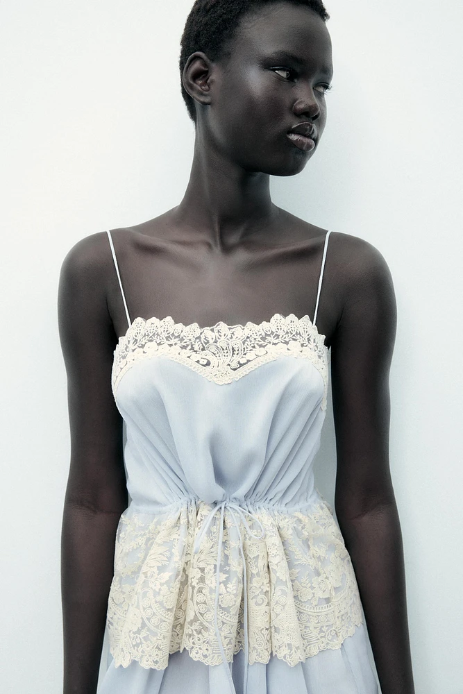 ROBE À BRETELLES DENTELLE