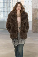 FAUX FUR SHORT COAT ZW COLLECTION