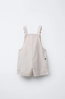 LINEN AND COTTON OVERALL SHORTS