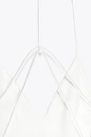 ROBE MI-LONGUE SATINÉE BRIDES DOS