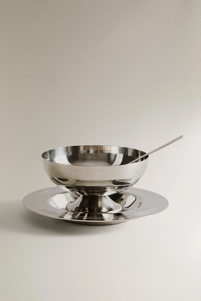 SHINY METAL ICE-CREAM CUP SET