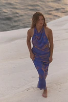 ROBE LONGUE EN TULLE IMPRIMÉ