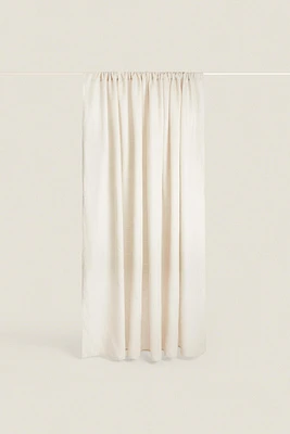 MEDIUM OPACITY DOUBLE-WIDE LINEN CURTAIN