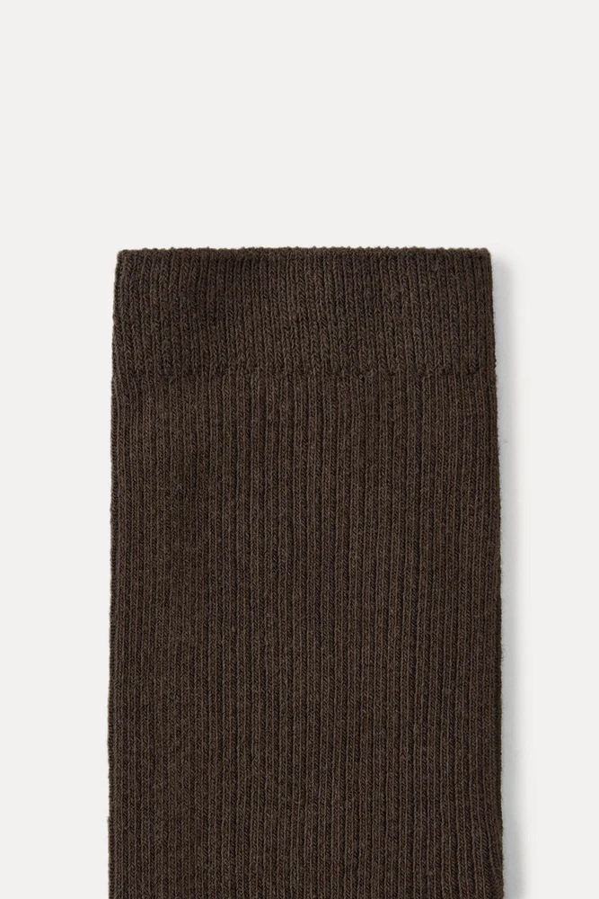 RIBBED COTTON SOCKS