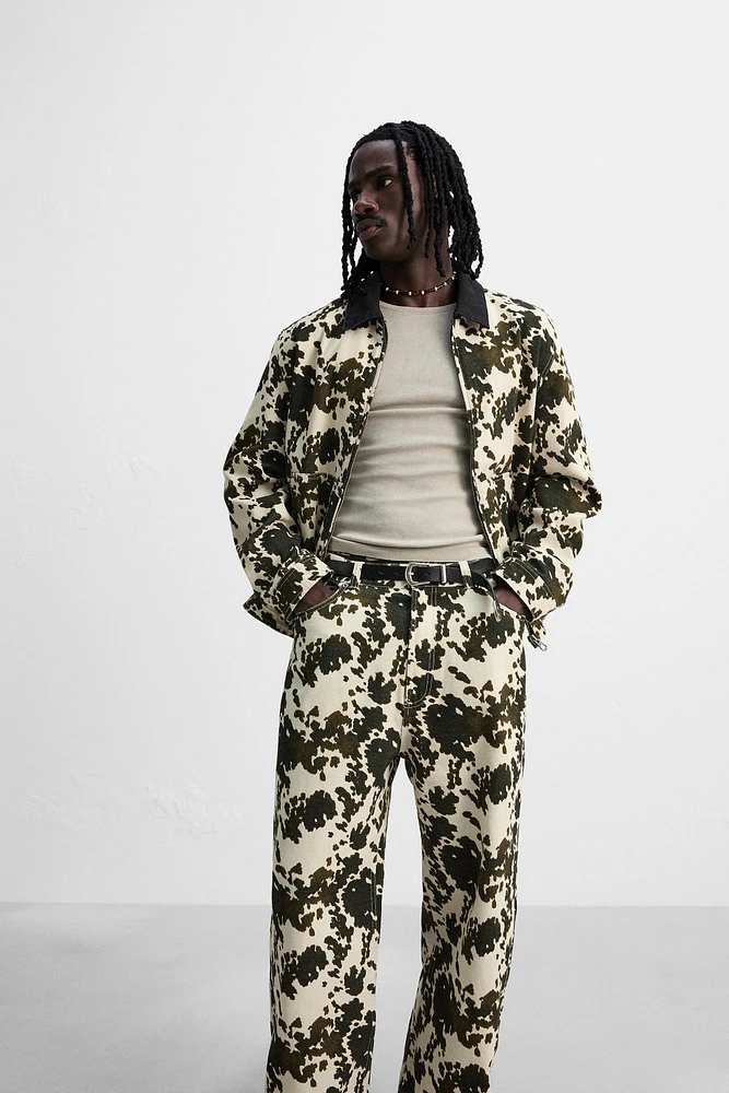 PANTALON RELAXED FIT À IMPRIMÉ ANIMAL