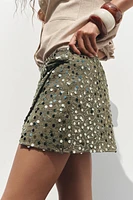 KNOTTED SEQUIN SKORT