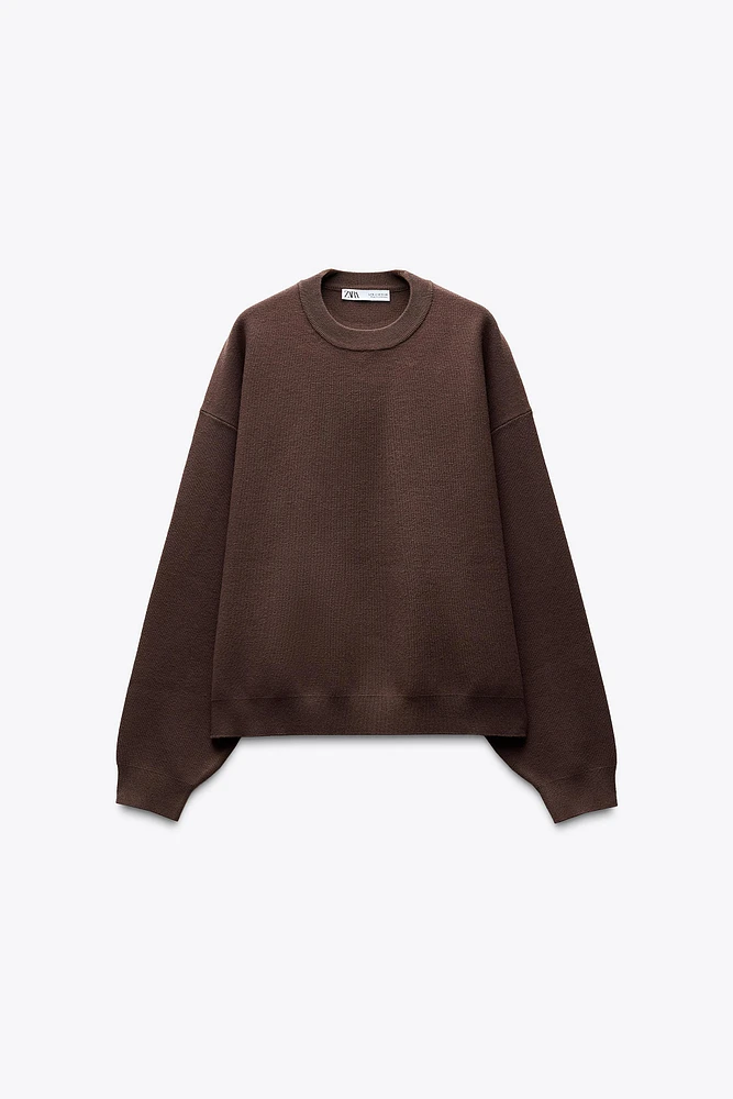 PLAIN KNIT SWEATSHIRT