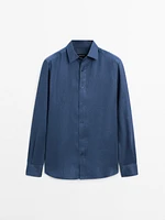 100% linen slim fit shirt