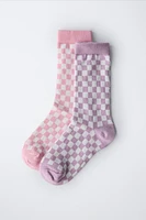 TWO-PACK OF CHECKERBOARD SOCKS