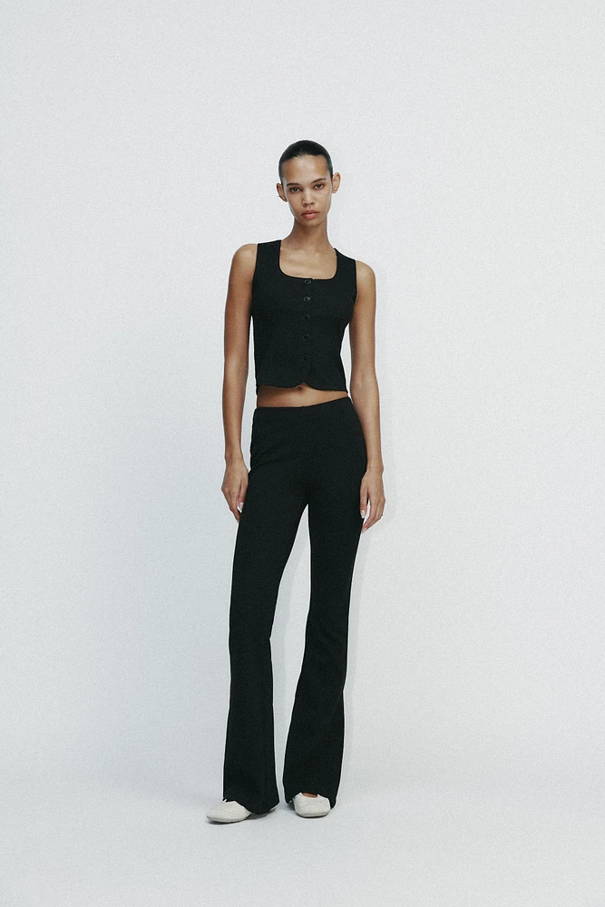 INTERLOCK FLARE PANTS