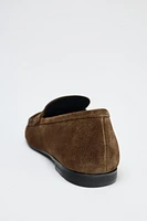 SUEDE PENNY LOAFERS