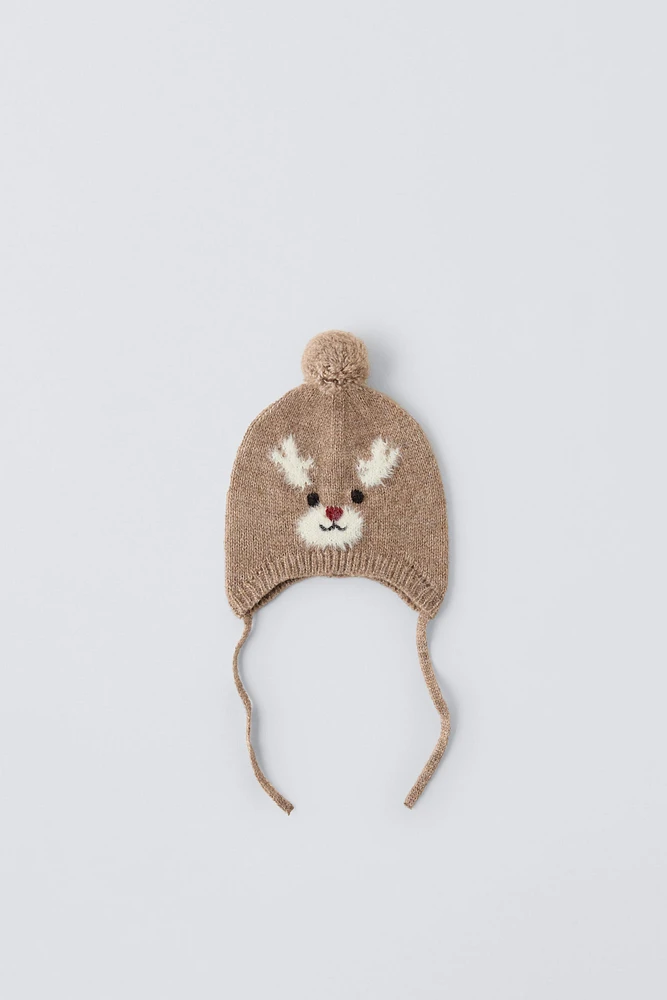 REINDEER KNIT HAT