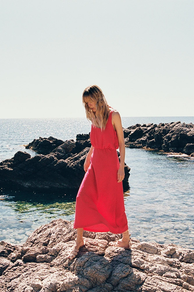 ROBE MIDI PLIS TAILLE