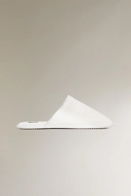 TERRYCLOTH SLIPPERS WITH PIPING